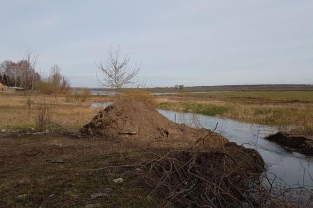 В Рязанском районе техника СПК «Вышгородский», принадлежащего депутату облдумы Митрохину, перегородила плотиной приток Оки