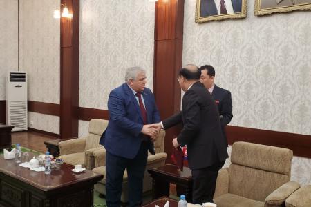 Официальная встреча Казбека Тайсаева с новым Послом КНДР в РФ Син Хон Чхолем