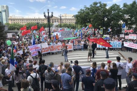 Сергей Обухов про 29-й день хабаровских протестов «за губернатора ЛДПР»: протест явно левеет и краснеет