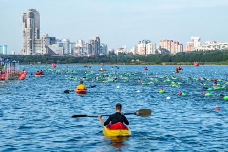 Заплыв спортивного клуба КПРФ на открытой воде. 2 этап