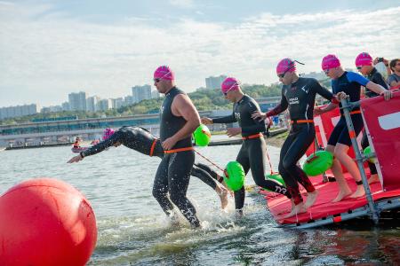 Заплыв спортивного клуба КПРФ на открытой воде. 2 этап