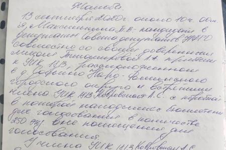 Ход выборов и нарушения избирательного законодательства в городских округах Московской области 11-13 сентября