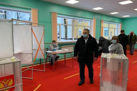 Московская область. Секретарь МК КПРФ Александр Наумов посетил избирательные участки в Коломне