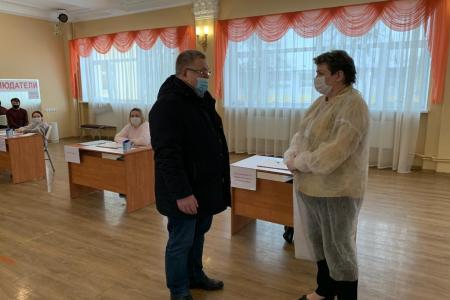 Московская область. Секретарь МК КПРФ Александр Наумов посетил избирательные участки в Коломне