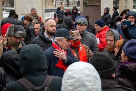 Краснодарский край. Активисты КПРФ и других лево-патриотических организаций отметили День рождения Красной Армии и Военно-морского флота