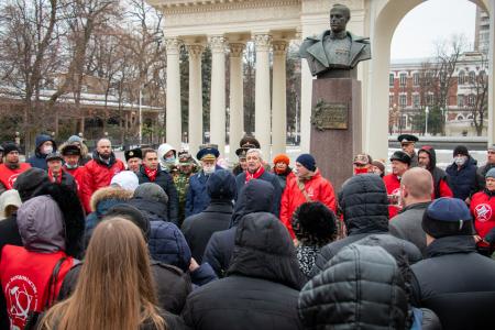 Краснодарский край. Активисты КПРФ и других лево-патриотических организаций отметили День рождения Красной Армии и Военно-морского флота
