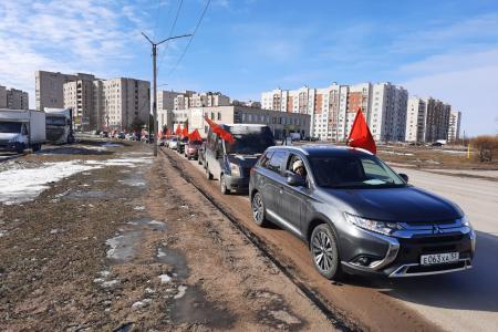 Великий Новгород. Коммунисты провели автопробег "За СССР - за сильную, справедливую, социалистическую Россию"