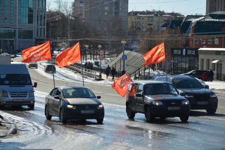 «За СССР»: Коммунистический автопробег по улицам Иванова