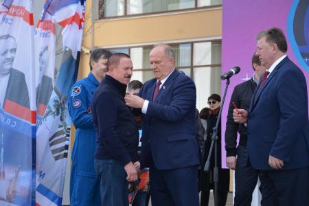 Московская область. Лидер КПРФ Геннадий Зюганов посетил столицу мировой космонавтики - город Королёв