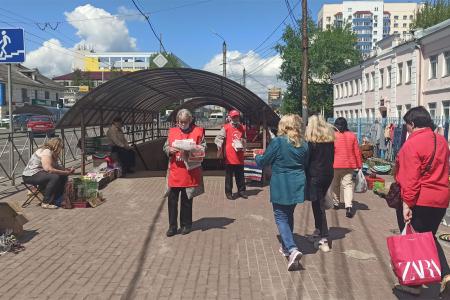 Брянские коммунисты и комсомольцы провели агитрейд в Советском районе города