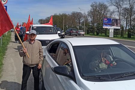 Краснодарский край. Краевой Комитет КПРФ организовал и провел трехдневный автопробег в честь Великой Победы
