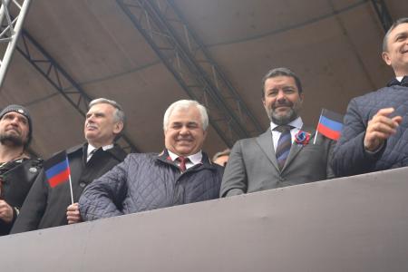 Рабочий визит Казбека Тайсаева, Александра Ющенко и делегации КПРФ на Донбасс