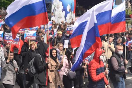 Рабочий визит Казбека Тайсаева, Александра Ющенко и делегации КПРФ на Донбасс