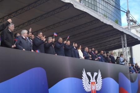 Рабочий визит Казбека Тайсаева, Александра Ющенко и делегации КПРФ на Донбасс