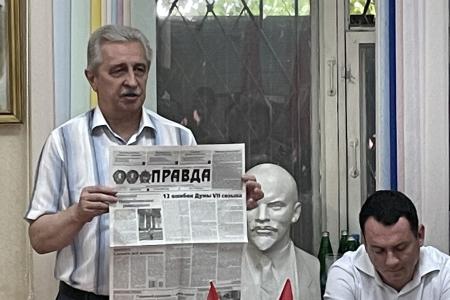 Краснодарский край. Н.И. Осадчий и А.М. Сафронов провели совещание актива КПРФ в станице Полтавской