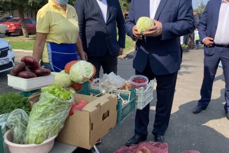Владимир Кашин в Луховицах оценил работу сельскохозяйственной ярмарки выходного дня