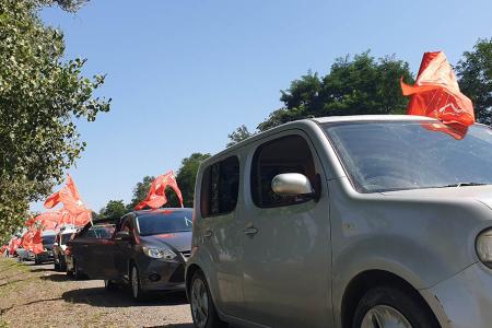 Донские коммунисты провели автопробег в честь 78-й годовщины освобождения Ростовской области