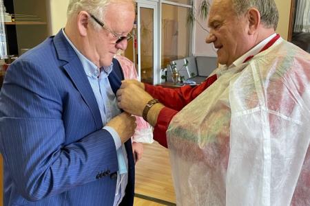 Московская область. Делегация коммунистов во главе с лидером КПРФ Г.А. Зюгановым посетила во Фрязино предприятие ООО «Топ Визион»