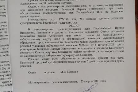 Суд в Алтайском крае подтвердил права кандидатов КПРФ