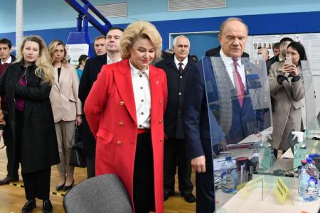 Г.А. Зюганов проголосовал на выборах депутатов Государственной Думы