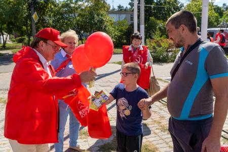 Мобильная агитгруппа КПРФ на улицах Курска