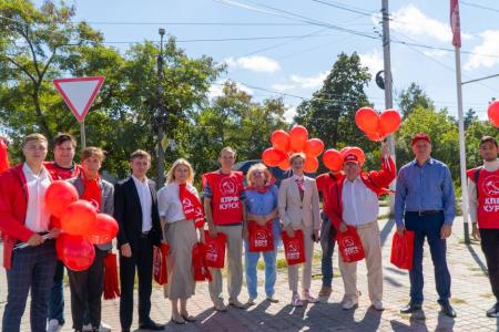 Мобильная агитгруппа КПРФ на улицах Курска
