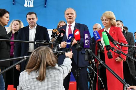 Г.А. Зюганов проголосовал на выборах депутатов Государственной Думы