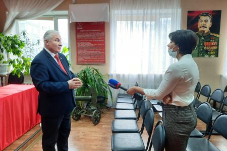 Лидер тамбовским коммунистов А.И. Жидков на местном телевидении рассказал о позиции КПРФ по QR-кодам