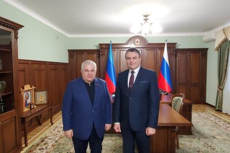 Делегация КПРФ во главе с К.К. Тайсаевым с рабочим визитом прибыла на Донбасс