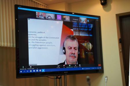 Казбек Тайсаев и Георгий Камнев приняли участие в международной видеоконференции рабочих и коммунистических партий