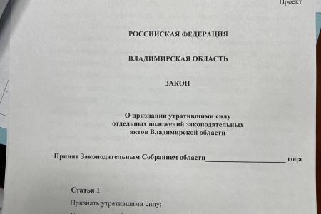 Владимирская область. Отменить согласование заместителей губернатора Заксобранием!