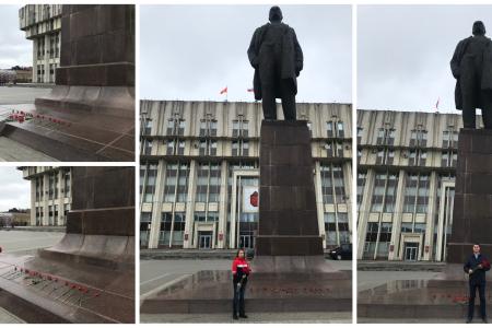 Тульские коммунисты провели серию мероприятий в ознаменование 152-ой годовщины со дня рождения В.И. Ленина