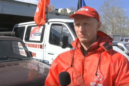 Омск. Автопробег в честь Дня космонавтики
