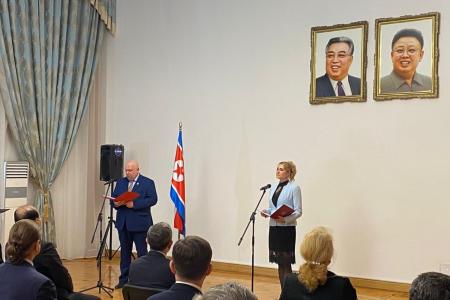 В Посольстве КНДР прошло торжественное мероприятие в честь 110-летия Ким Ир Сена