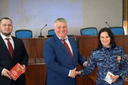 Первый секретарь Воронежского обкома КПРФ Андрей Рогатнев встретился с сотрудниками управления Росгвардии
