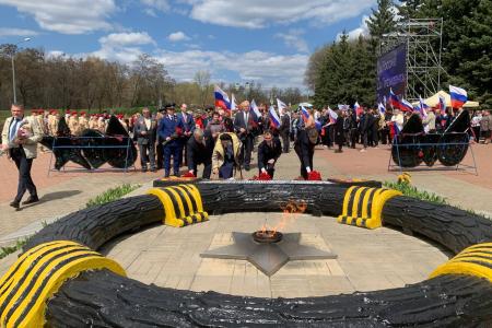 Московская область. Депутат-коммунист Александр Наумов принял участие в торжественном мероприятии к 9 мая в г.о. Кашира