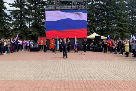 Московская область. Депутат-коммунист Александр Наумов принял участие в торжественном мероприятии к 9 мая в г.о. Кашира