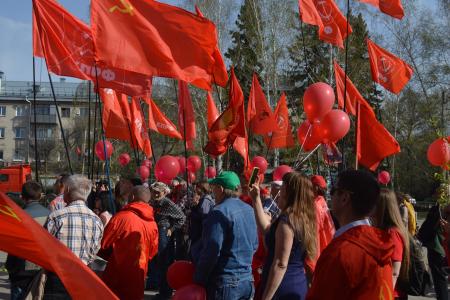 Алтайский край. В Барнауле прошел Первомайский митинг