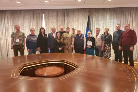 Делегация КПРФ во главе с Казбеком Тайсаевым с рабочим визитом прибыла в Донбасс