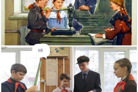 Школьники Архангельска "оживили" советские пионерские открытки