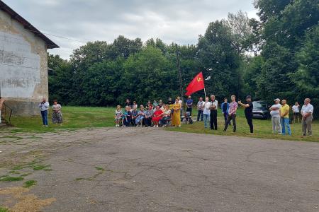 Владимир Исаков помог восстановить в Тульской области памятную доску, посвящённую Комиссару Морских Сил Советской России И.Д. Сладкову