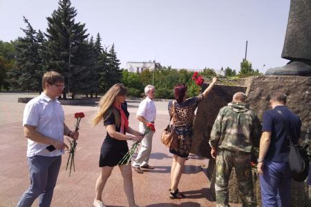 Делегация КПРФ во главе с Казбеком Тайсаевым находится с рабочим визитом на Донбассе
