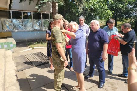 Делегация КПРФ во главе с Казбеком Тайсаевым находится с рабочим визитом на Донбассе