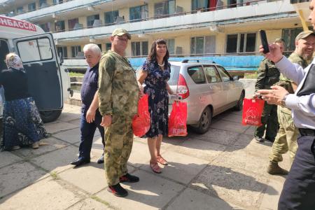 Делегация КПРФ во главе с Казбеком Тайсаевым находится с рабочим визитом на Донбассе