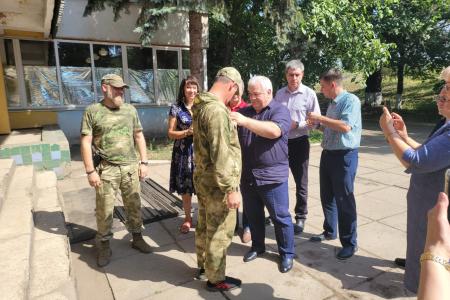 Делегация КПРФ во главе с Казбеком Тайсаевым находится с рабочим визитом на Донбассе