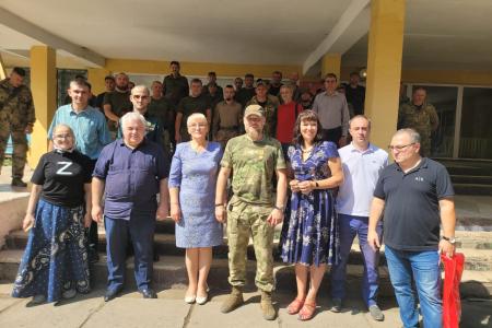Делегация КПРФ во главе с Казбеком Тайсаевым находится с рабочим визитом на Донбассе