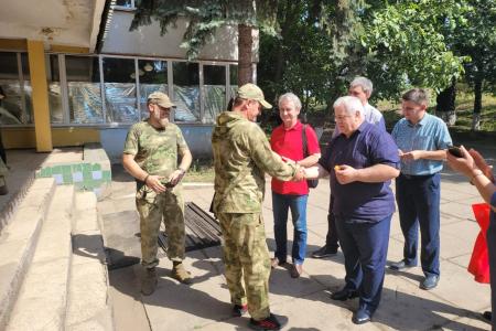 Делегация КПРФ во главе с Казбеком Тайсаевым находится с рабочим визитом на Донбассе