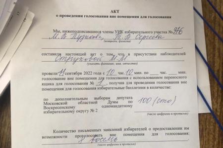 Нарушения на выборах в Московской области