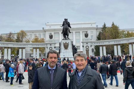 Республика Башкортостан. А.А. Ющенко принял участие в открытии памятника Герою России Минигали Шаймуратову