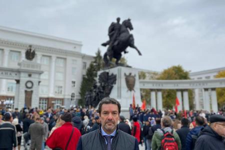 Республика Башкортостан. А.А. Ющенко принял участие в открытии памятника Герою России Минигали Шаймуратову